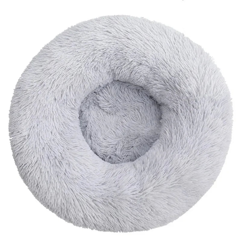 Calming Plush Dog Bed | Ultra Soft Round Washable Pet Bed UK