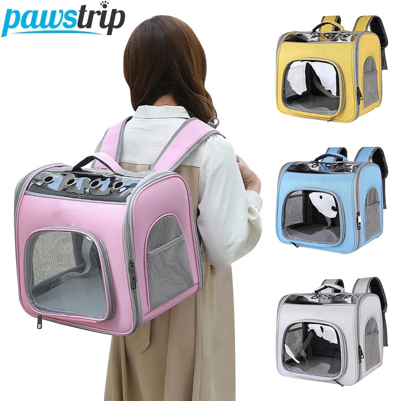 Breathable Foldable Pet Backpack   Cat & Small Dog Carrier up to 7.5kg