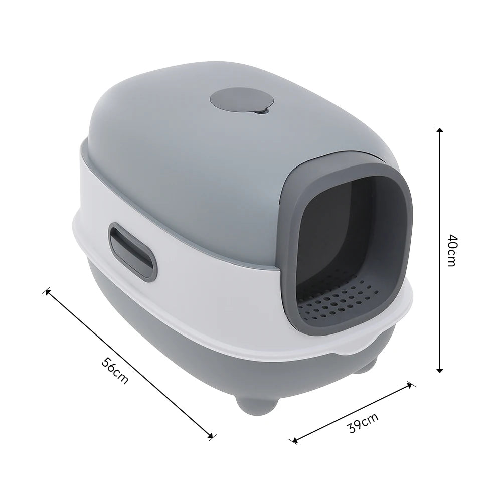 UV Cat Litter Box Enclosed with Deodorising Sterilisation Large Capacity Easy Clean Covered Cat Toilet