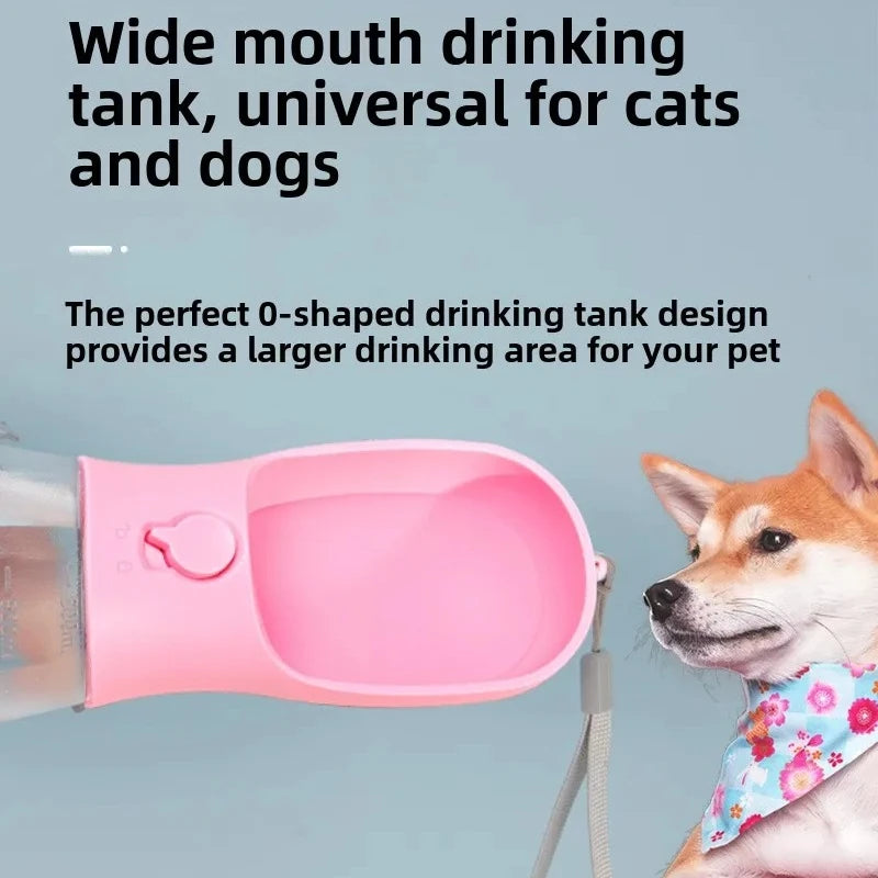 4-in-1 Pet Travel Water Bottle for Dogs & Cats