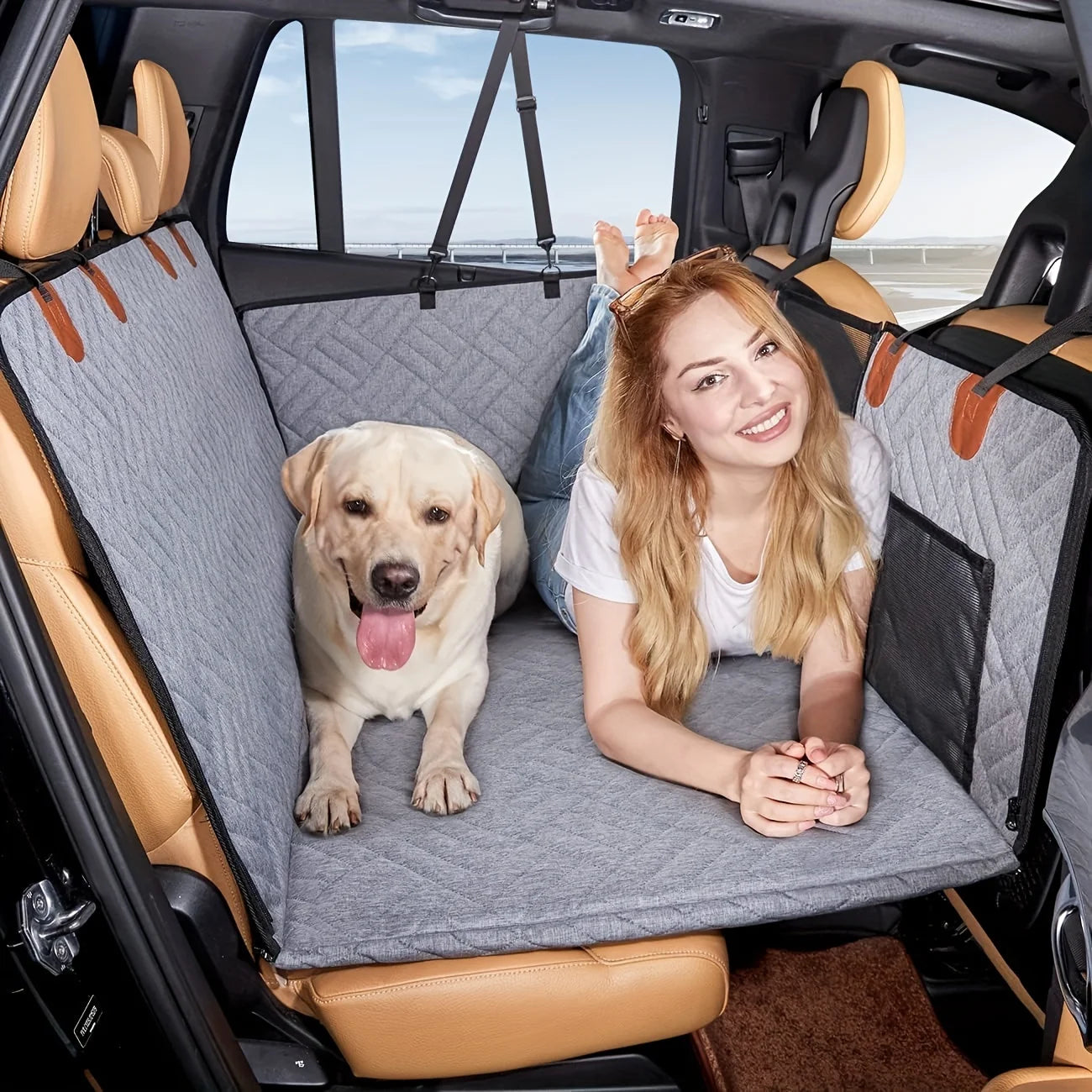 Waterproof Dog Car Seat Cover Hammock – Scratch Proof Pet Seat Protector
