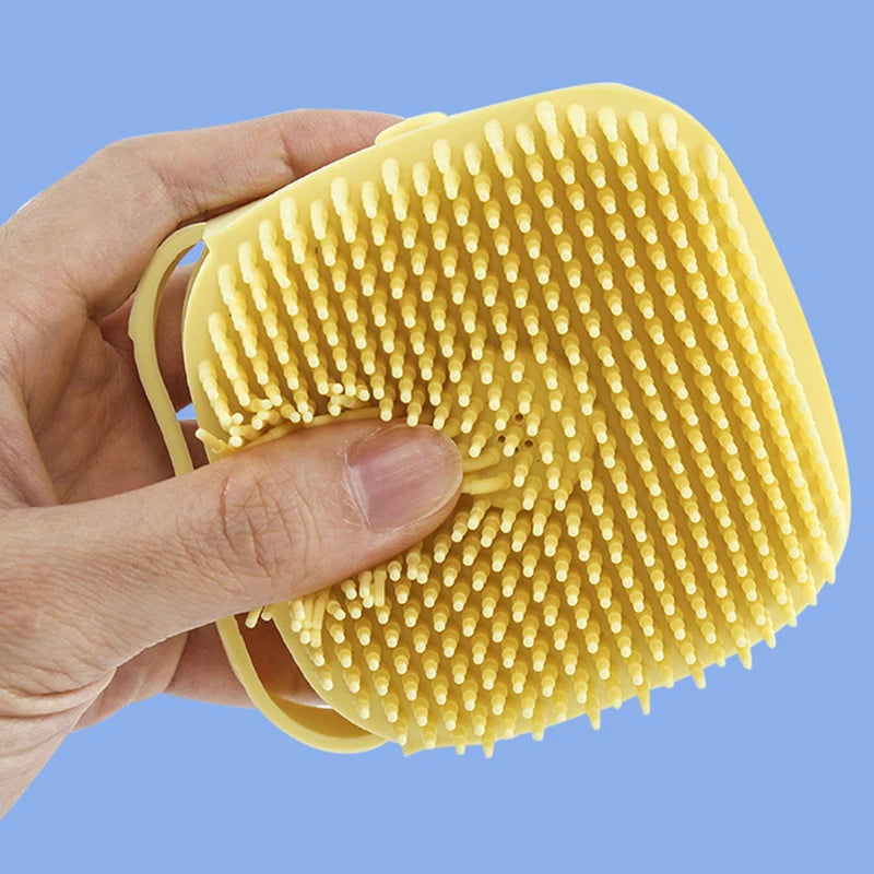 Dog Cat Bath Massage Glove Soft Silicone Grooming Brush for Cleaning Shedding Hair