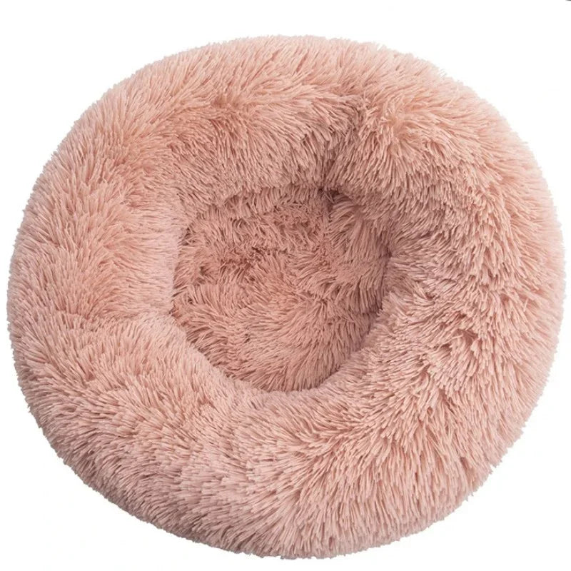 Calming Plush Dog Bed | Ultra Soft Round Washable Pet Bed UK