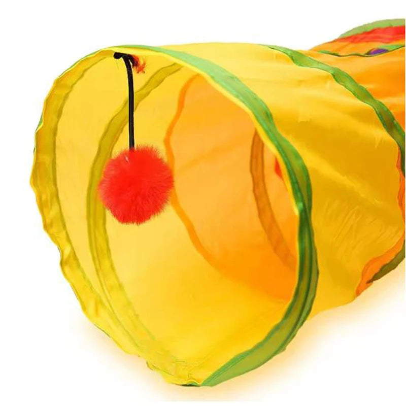 Collapsible Cat Tunnel Toy Interactive Play Tube for Cats and Puppies Indoor Outdoor