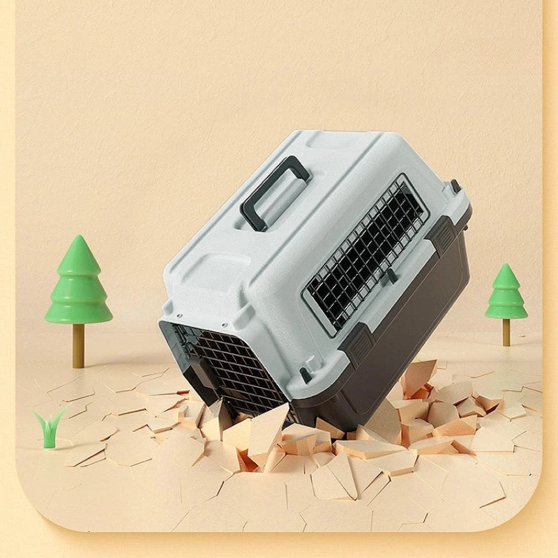 Portable Pet Carrier Travel Crate for Cats and Dogs Secure Ventilated Airline Approved Design