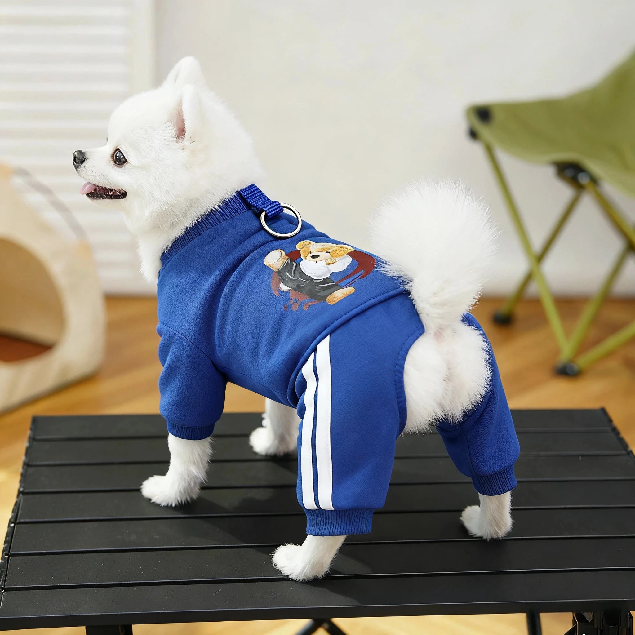 Dog Winter Jumpsuit Warm Fleece Hoodie Outfit for Small Medium Dogs Puppy Clothes