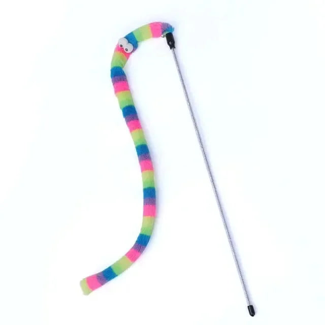 Interactive Caterpillar Cat Teaser Wand | Bark&Whiskers