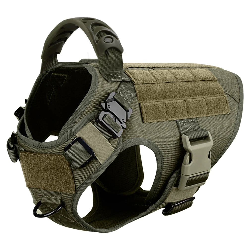 TitanGuard Tactical Dog Harness | Heavy Duty No-Pull Training Vest for Large & Medium Dogs | Bark & Whiskers