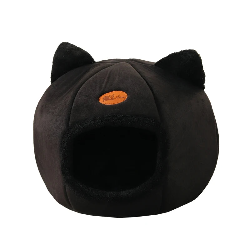Cosy Cat Cave Bed  | Warm Soft Indoor Cat House for Cats & Small Dogs