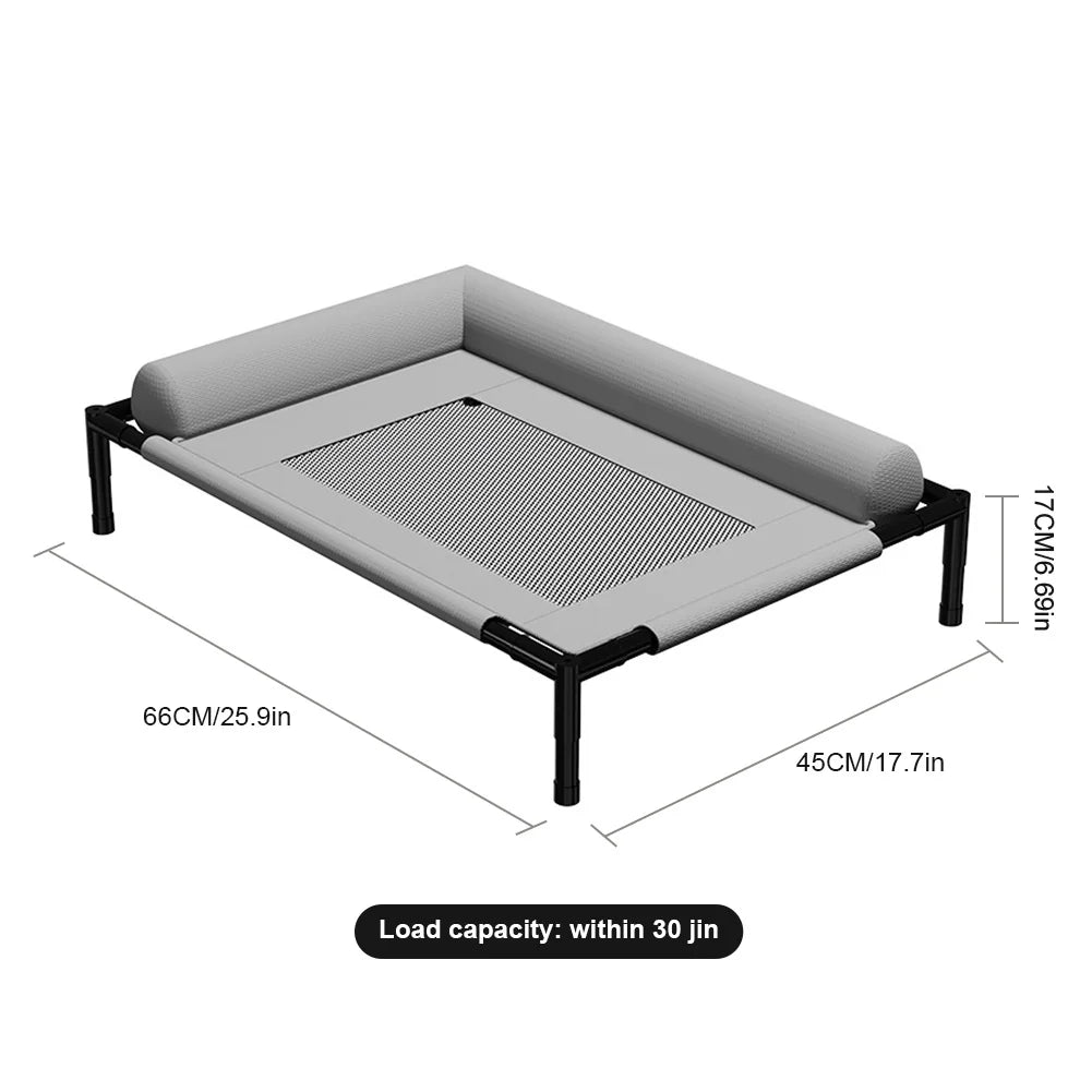 Elevated Cooling Dog Bed for Large Dogs | Breathable Mesh Raised Pet Bed