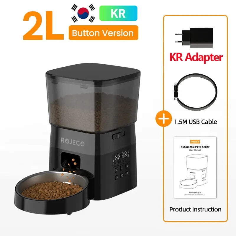 Automatic Cat Feeder with Timer & LCD Display – Portion Control Pet Food Dispenser for Cats