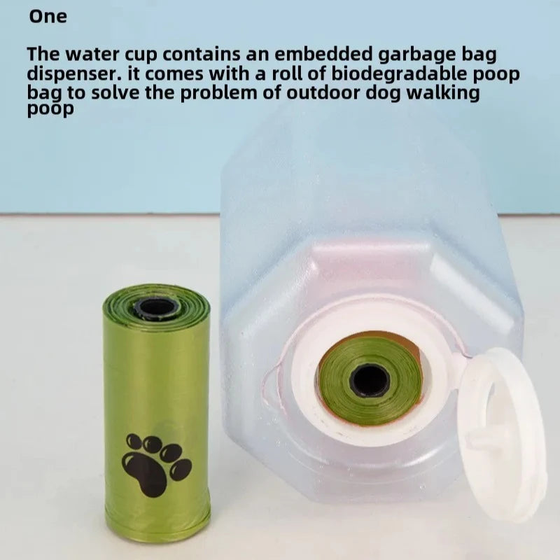 4-in-1 Pet Travel Water Bottle for Dogs & Cats