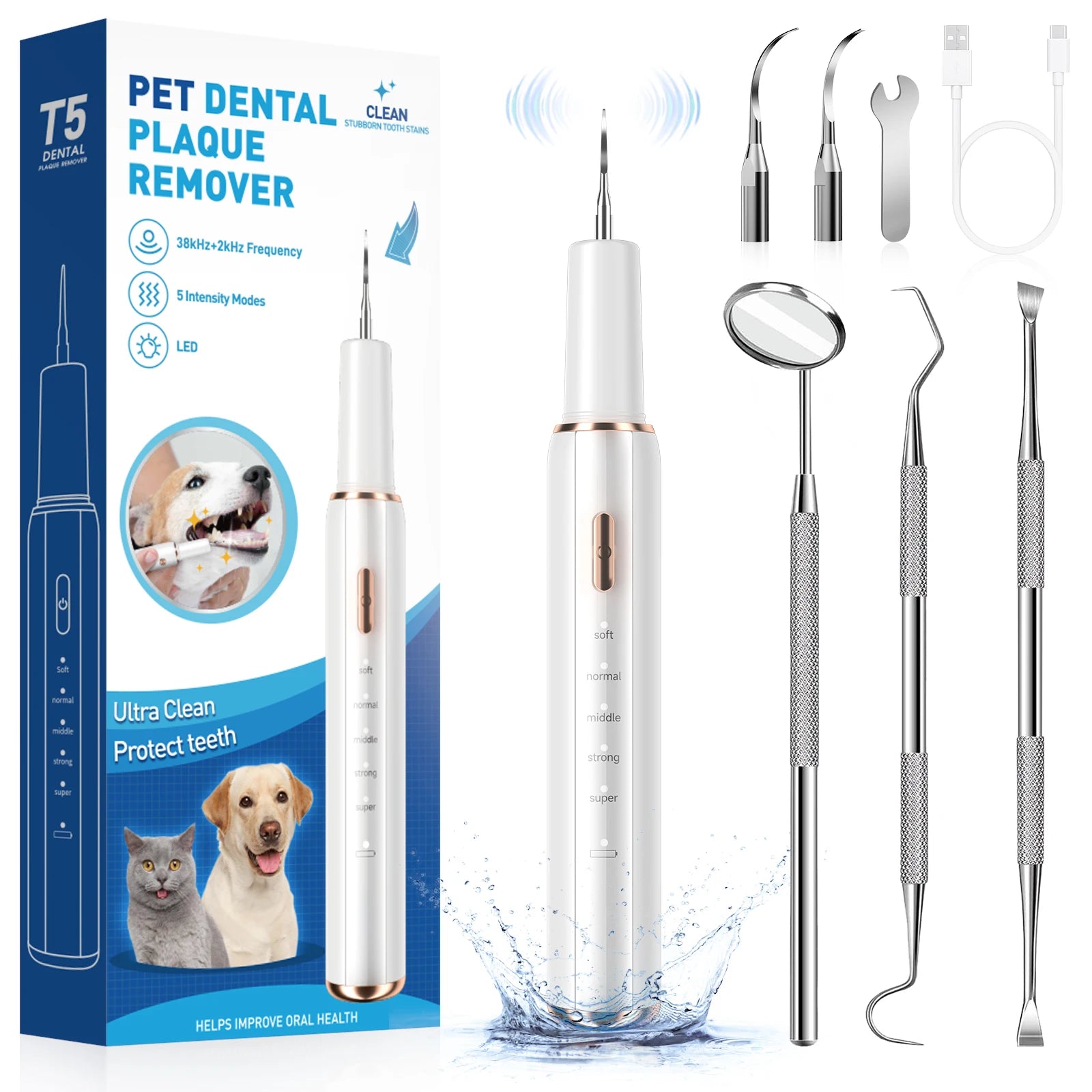 Ultrasonic Pet Dental Cleaner Pro | Dog & Cat Tartar Remover