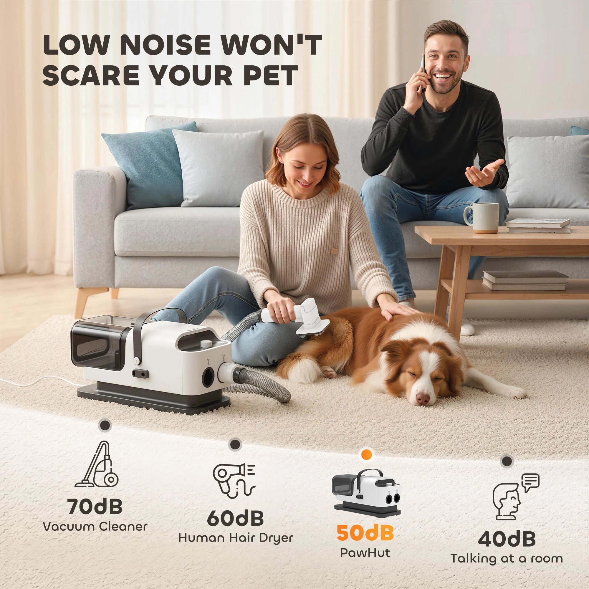 5-in-1 Dog Grooming Vacuum & Dryer Kit – Pet Hair Vacuum with Clipper