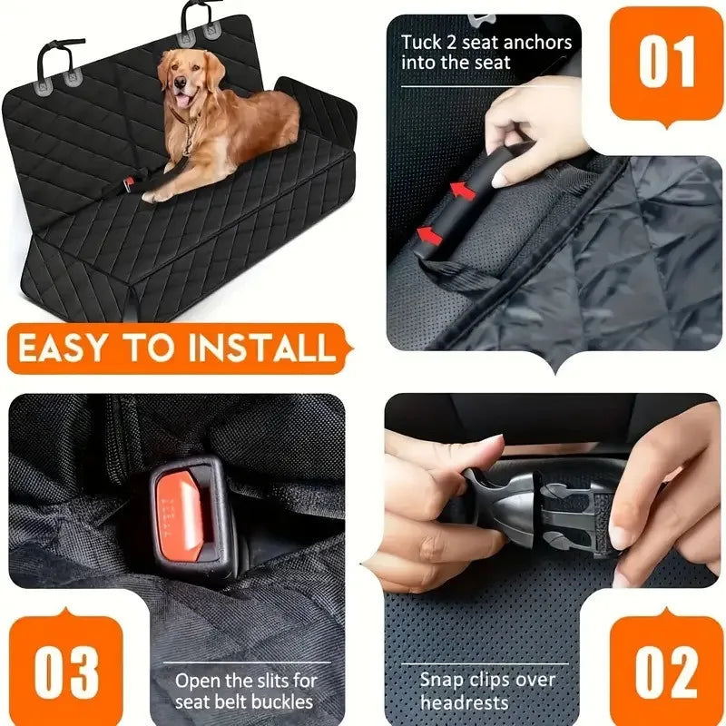 Waterproof Pet Car Seat Cover Non-Slip Oxford Protector for Dogs and Cats
