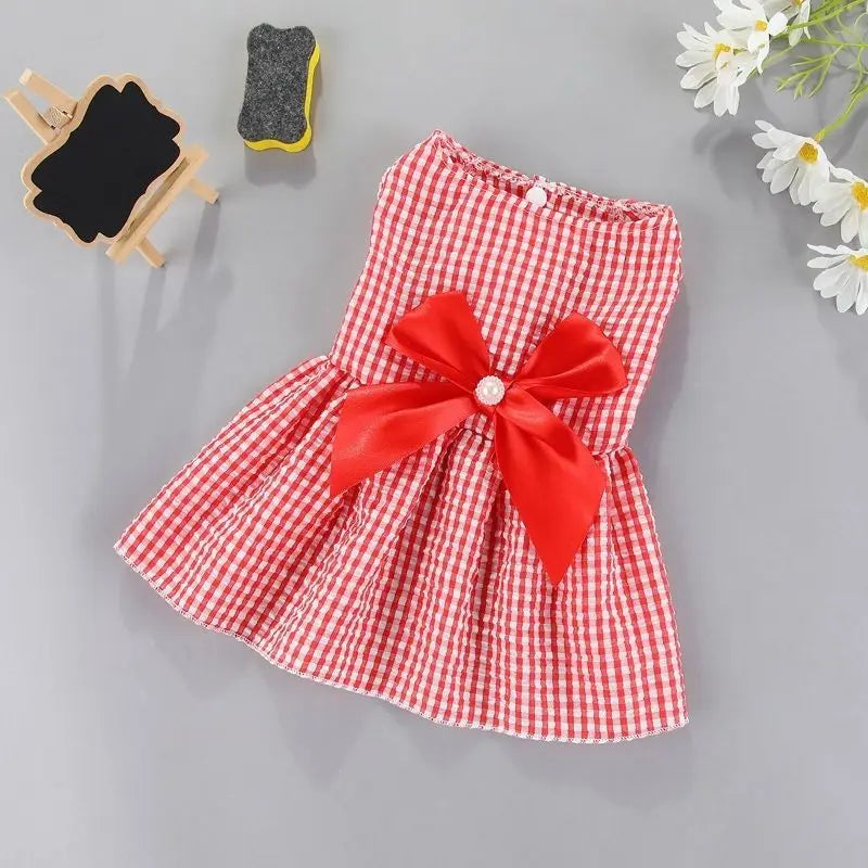 Cute Pet Flower Princess Dress for Small Dogs & Cats – Summer Skirt Outfit