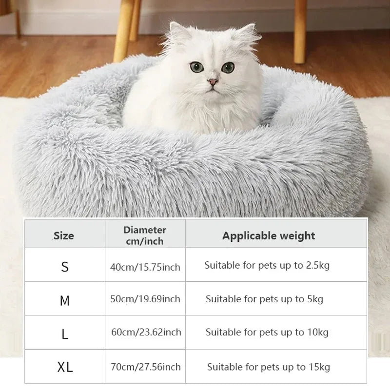 Plush Pet Bed UK | Soft & Warm Round Dog & Cat Bed