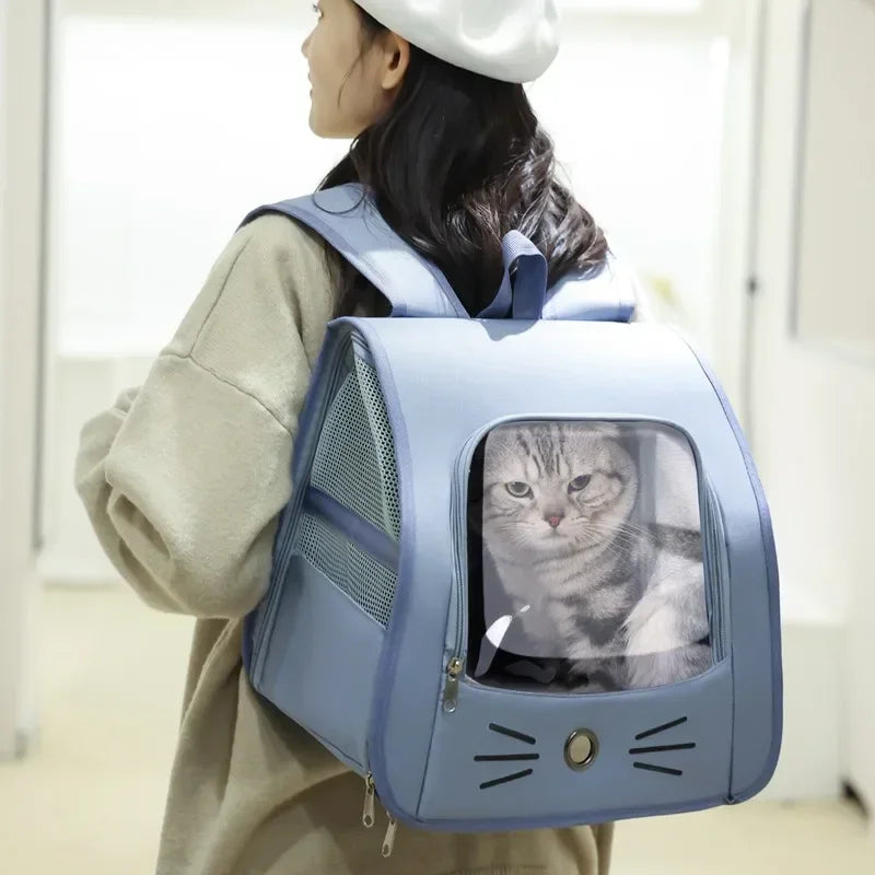 Breathable Pet Backpack  | Lightweight Cat & Small Dog Carrier Bag