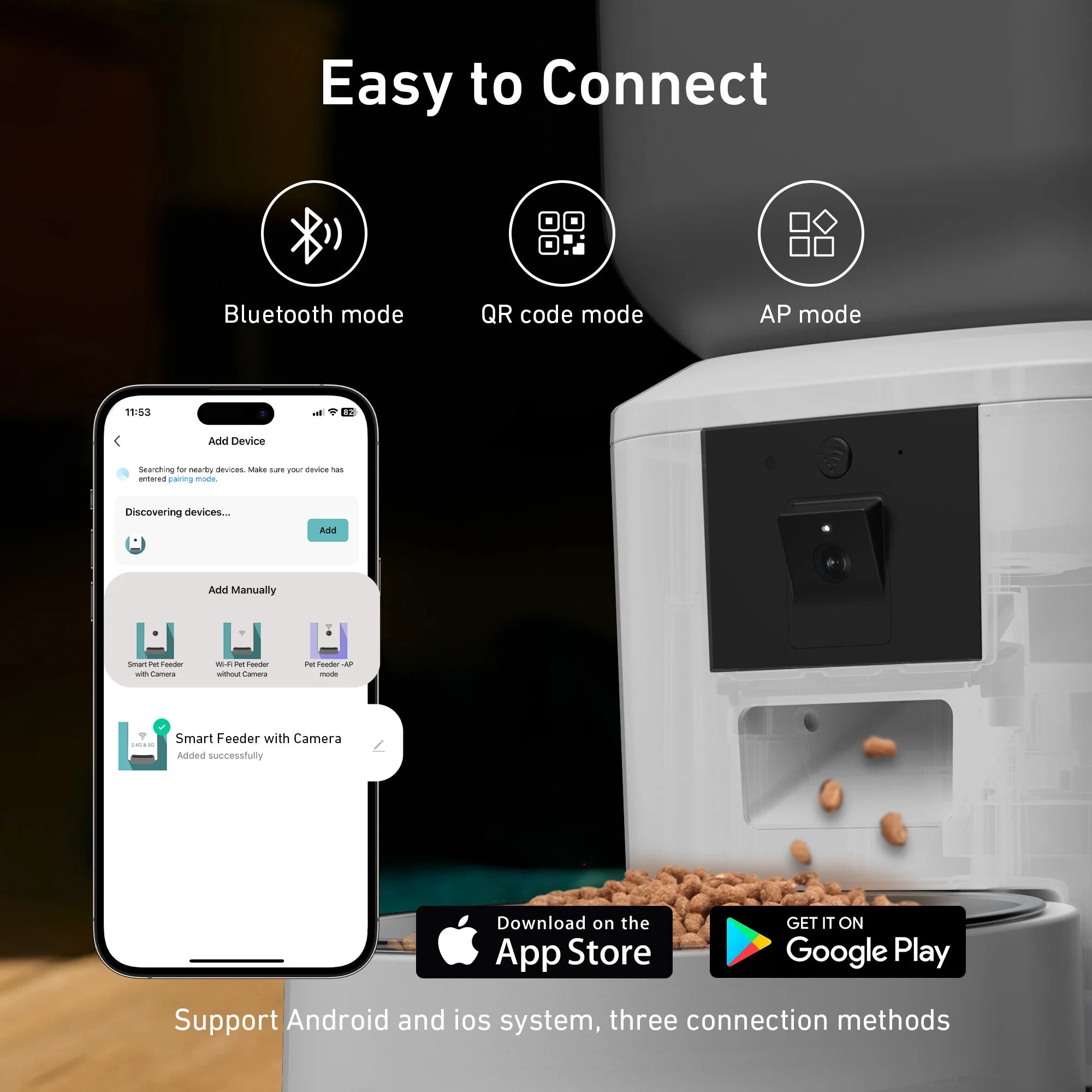 8L Smart Pet Feeder with Camera 1080P | WiFi Dog & Cat Feeder