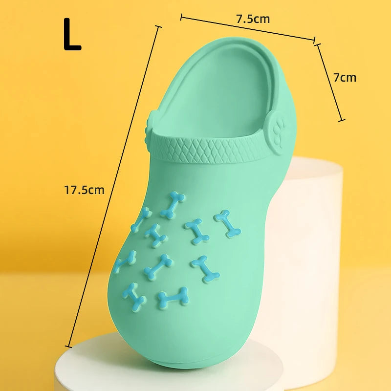 Rubber Slipper Dog Chew Toy Teeth Cleaning Durable Training Toy for All Dog Sizes