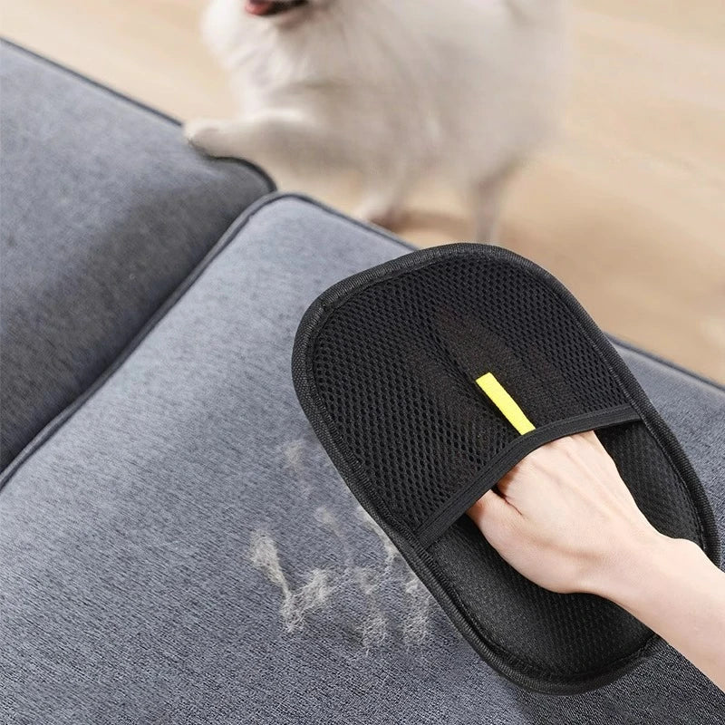 Pet Hair Remover Glove , Grooming Mitt for Cats and Dogs