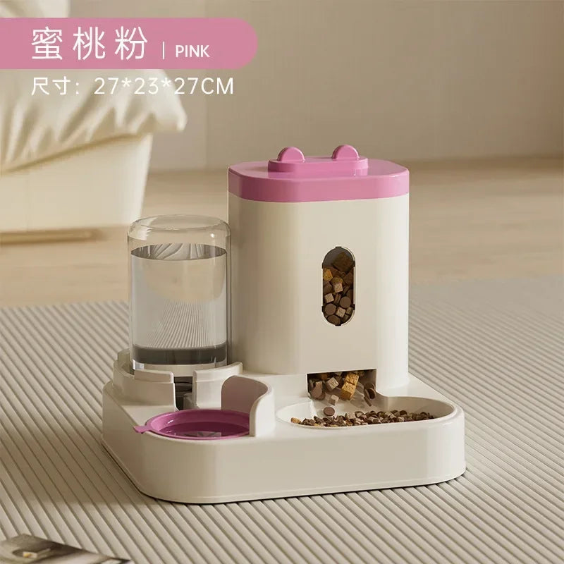 Automatic Pet Feeder with Water Dispenser | Gravity Cat & Dog Food Bow