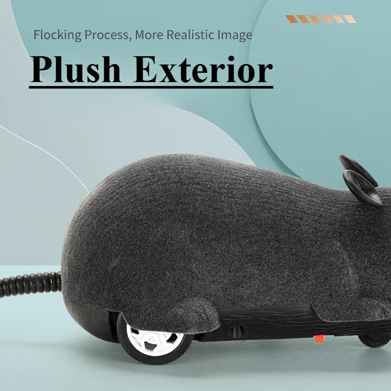 Remote Control Cat Toy Realistic Moving Mouse Interactive Hunting Simulation Toy