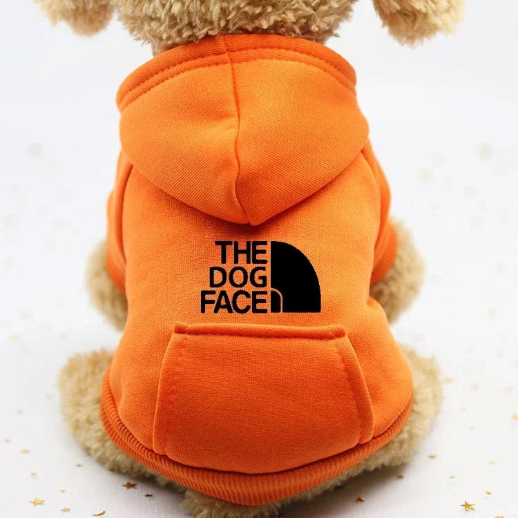 Dog Cat Winter Sweater Denim Style Pet Clothes with Pocket Autumn Winter Outfit
