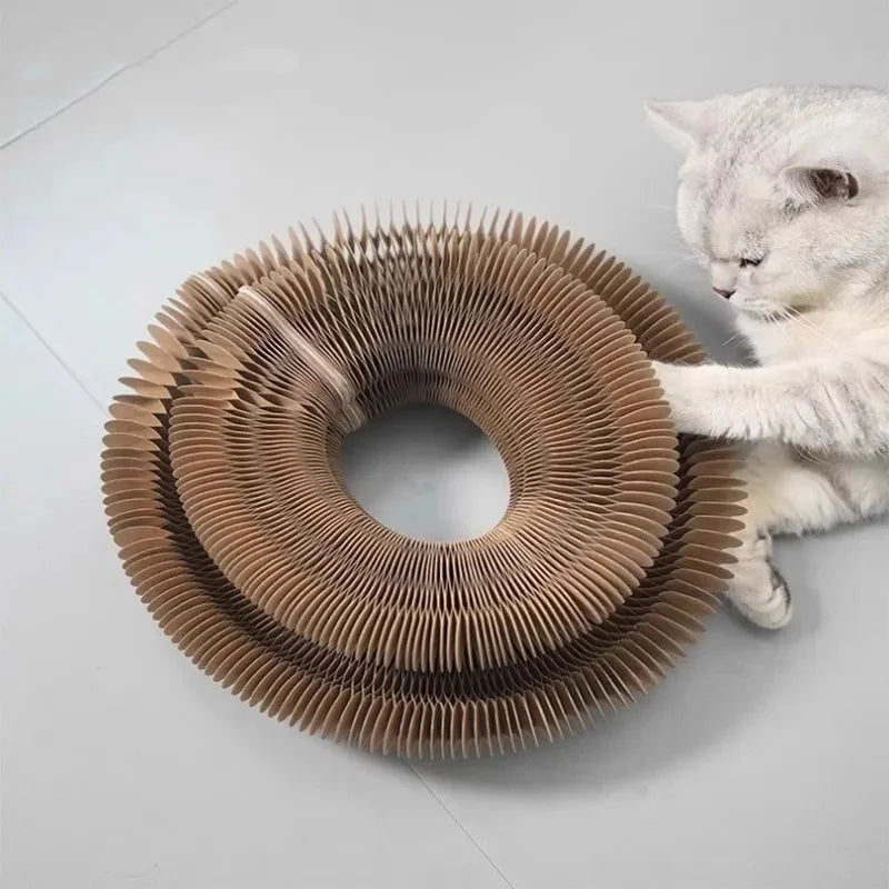 Cat Scratching Board with Ball Interactive Corrugated Scratch Toy for Cats