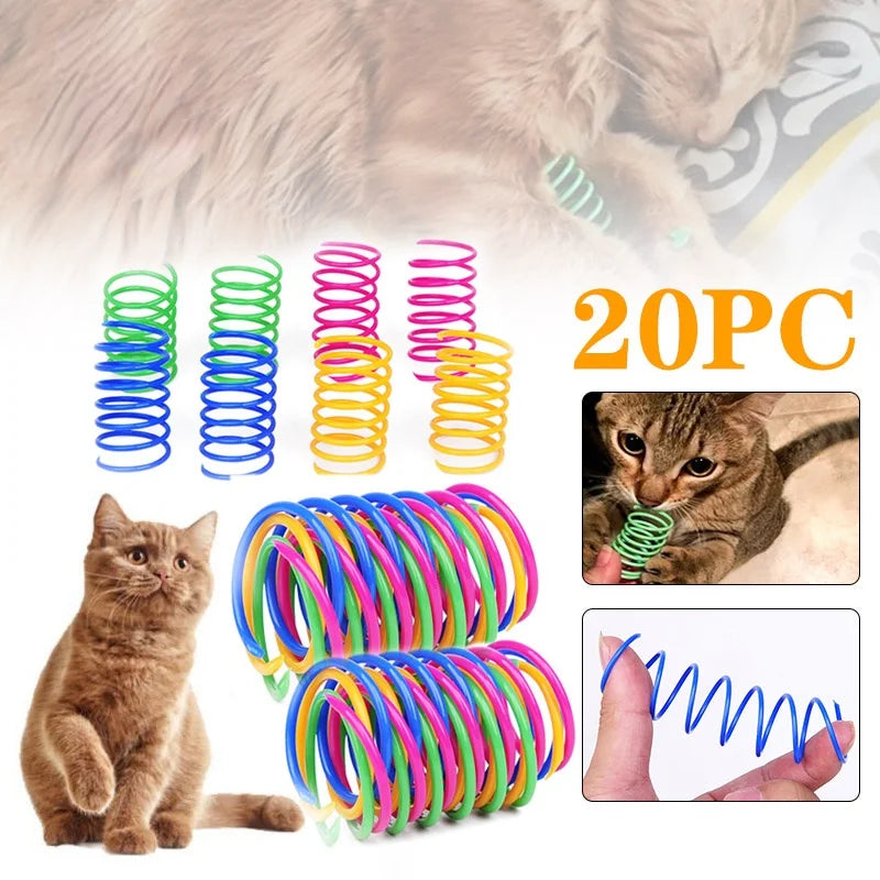 Cat Spring Toy Set | Interactive Bouncy Coil Toys for Cats
