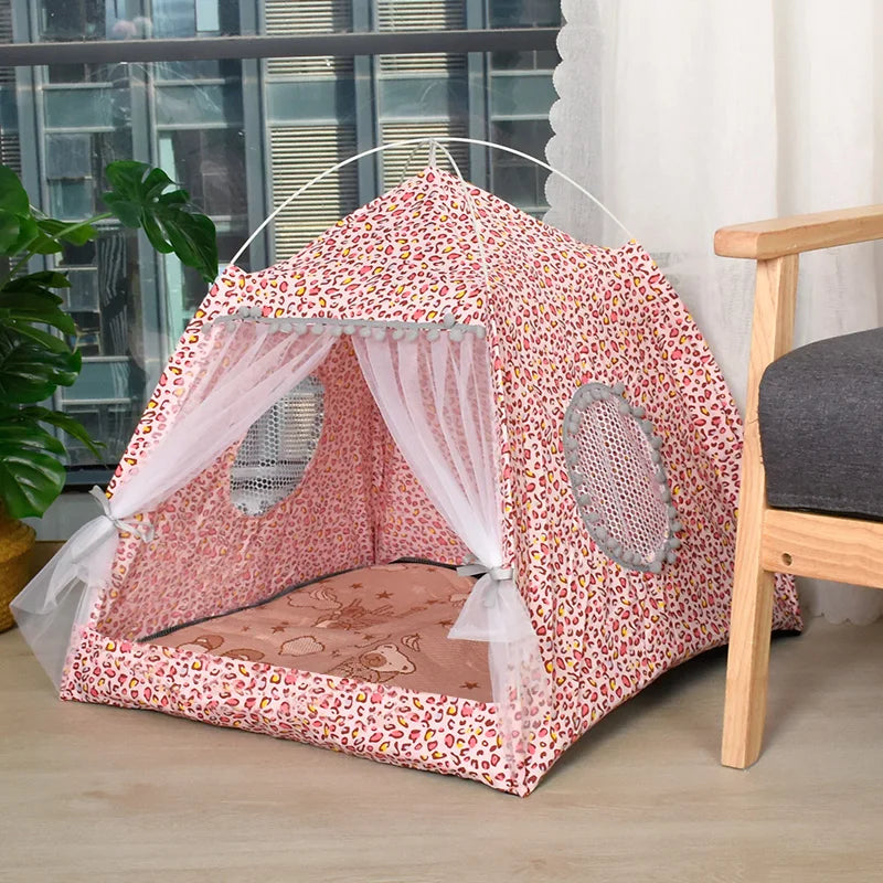 Flower Cat Tent Bed – Soft Cozy Cat House for Cats & Small Pets