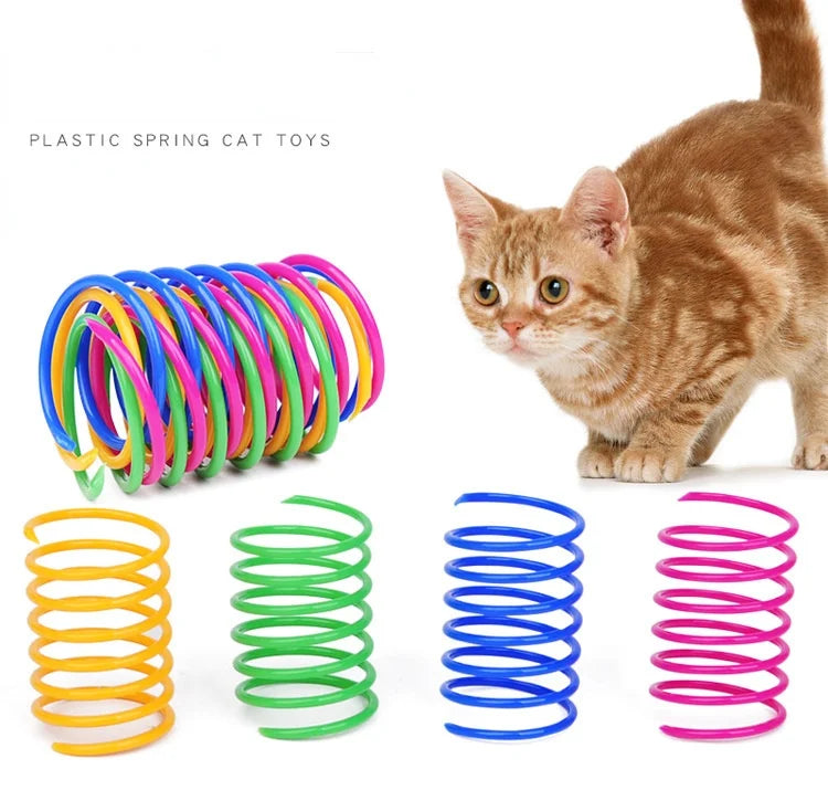 Cat Spring Toy Set | Interactive Bouncy Coil Toys for Cats