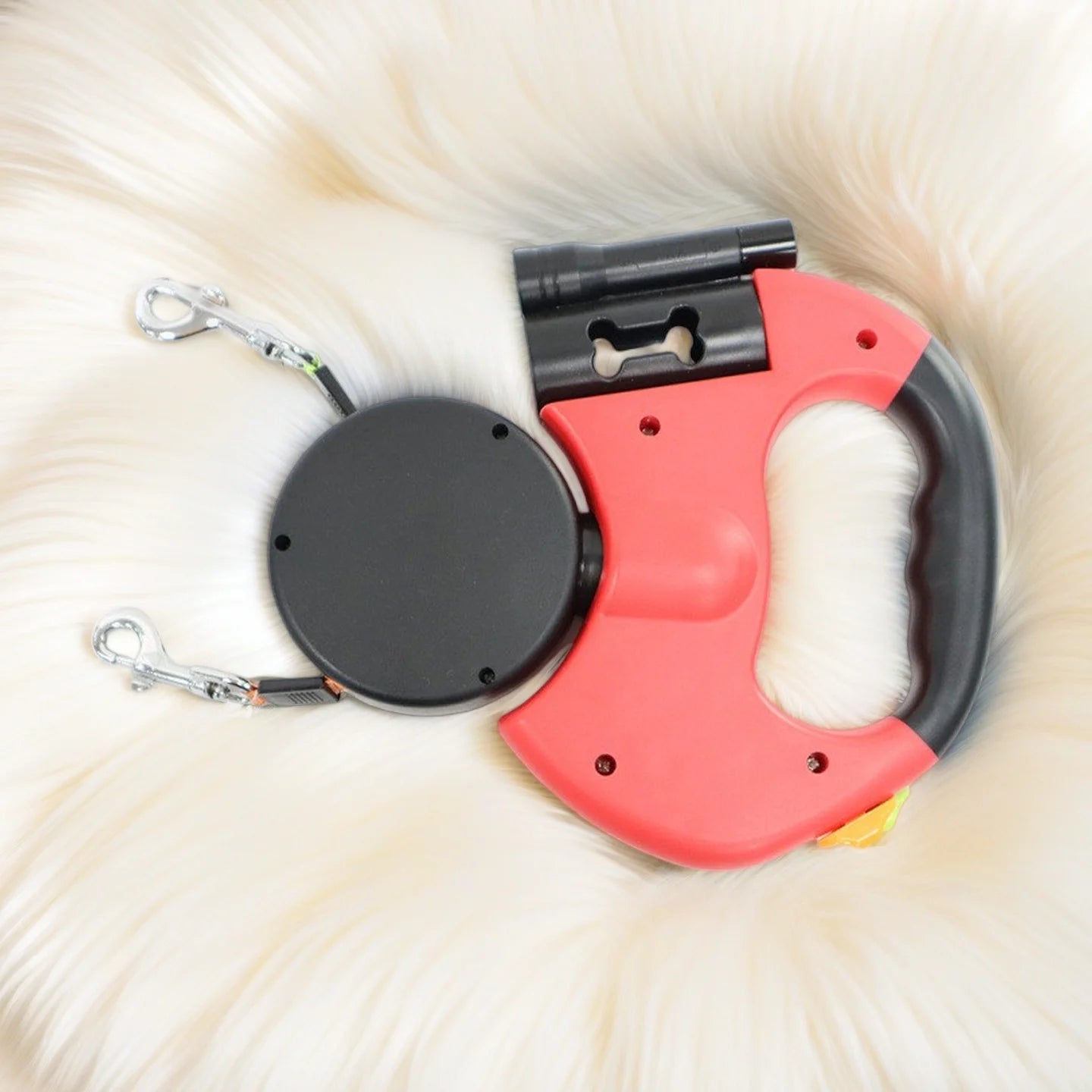 Dual Retractable Dog Lead UK with LED,No Tangle 360° Lead for Two Dogs