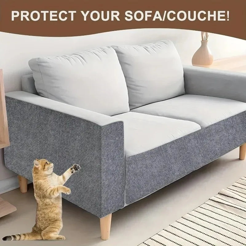 Self-Adhesive Cat Scratcher Mat 60x200cm | Sofa Protector Scratch Pad