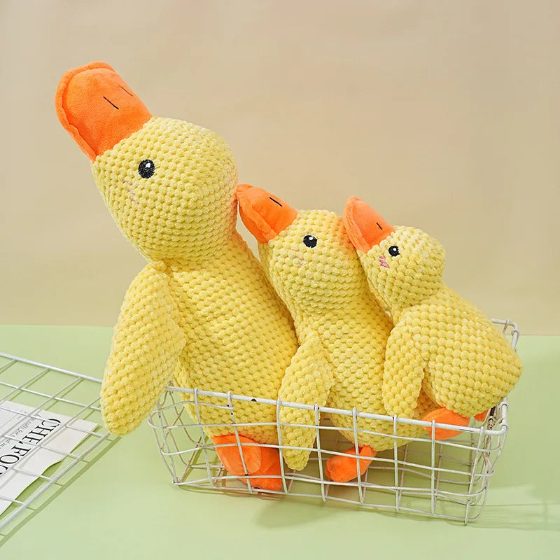 Durable Plush Duck Dog Toy – Bite-Resistant Chew Toy with Sound
