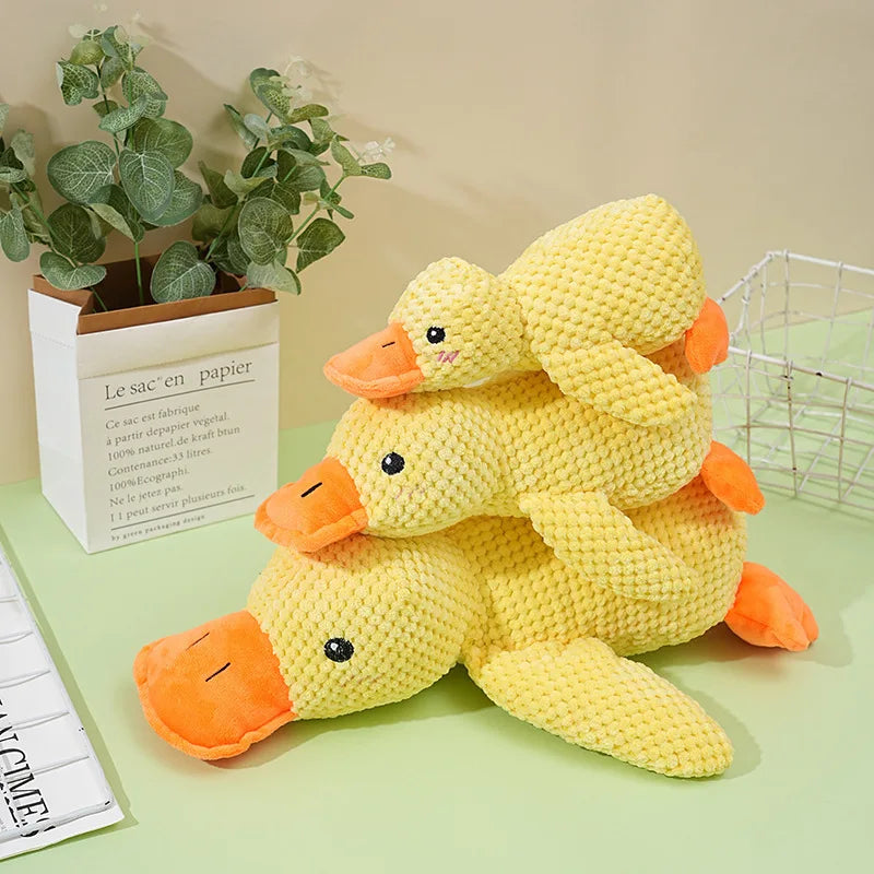 Durable Plush Duck Dog Toy – Bite-Resistant Chew Toy with Sound