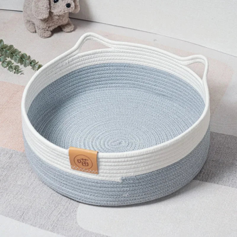 Breathable Cat Bed ,Handmade Woven Cooling Cat Nest for Summer