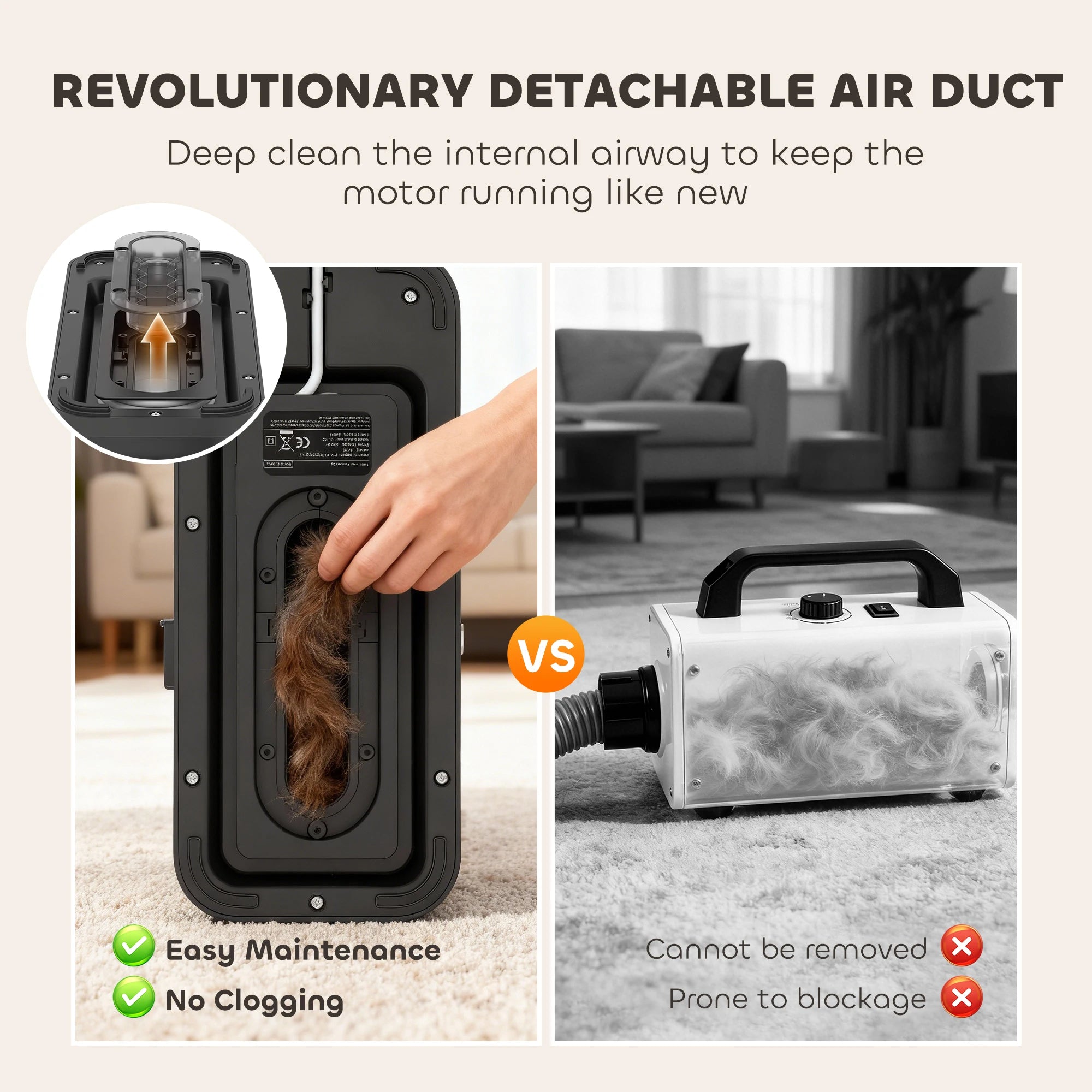 5-in-1 Dog Grooming Vacuum & Dryer Kit – Pet Hair Vacuum with Clipper