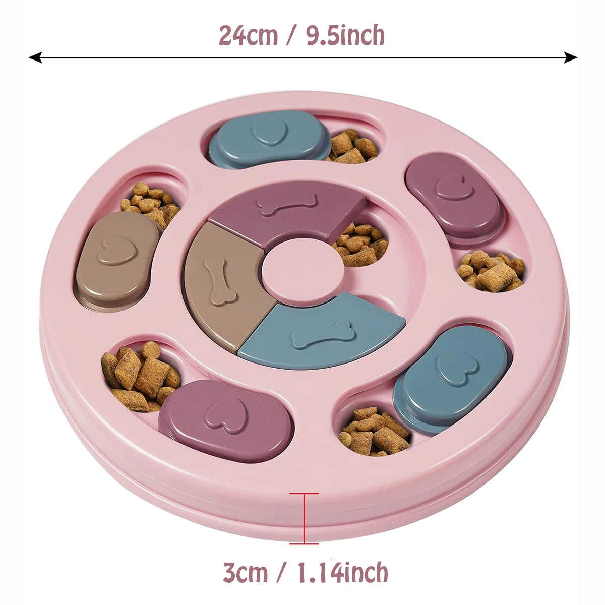 Slow Feeder Dog Bowl Interactive Puzzle | Anti-Gulping Feeding Toy