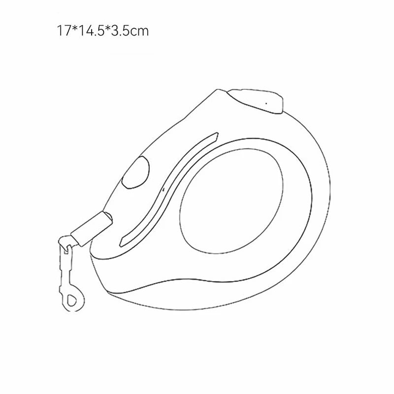 LED Retractable Dog Lead .Rechargeable Light-Up Lead for Safe Night Walks