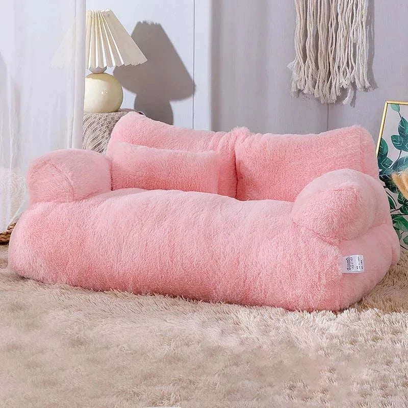 Luxury Plush Pet Sofa Bed for Cats & Dogs | Soft Warm Pet Couch