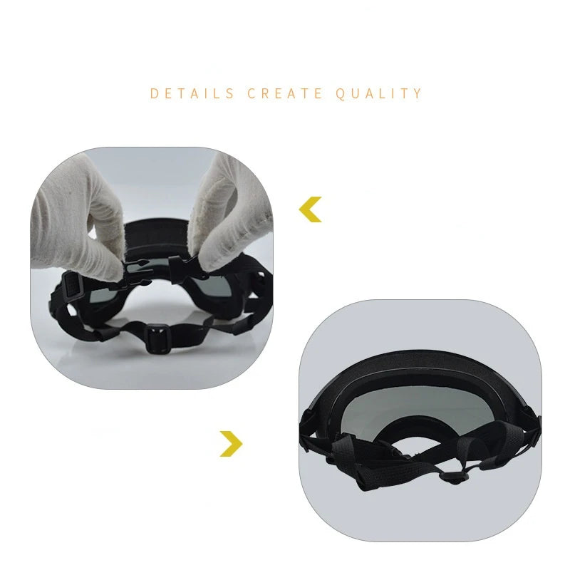Dog Ski Goggles Anti Fog UV Protection Windproof Adjustable Pet Sunglasses