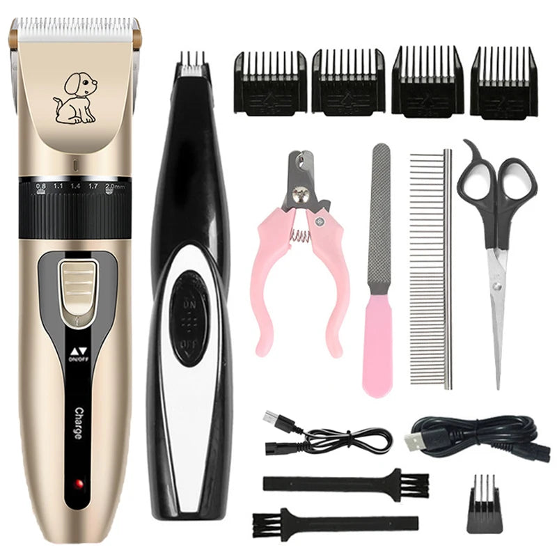 Professional Electric Pet Clipper – Rechargeable Dog & Cat Grooming Trimmer