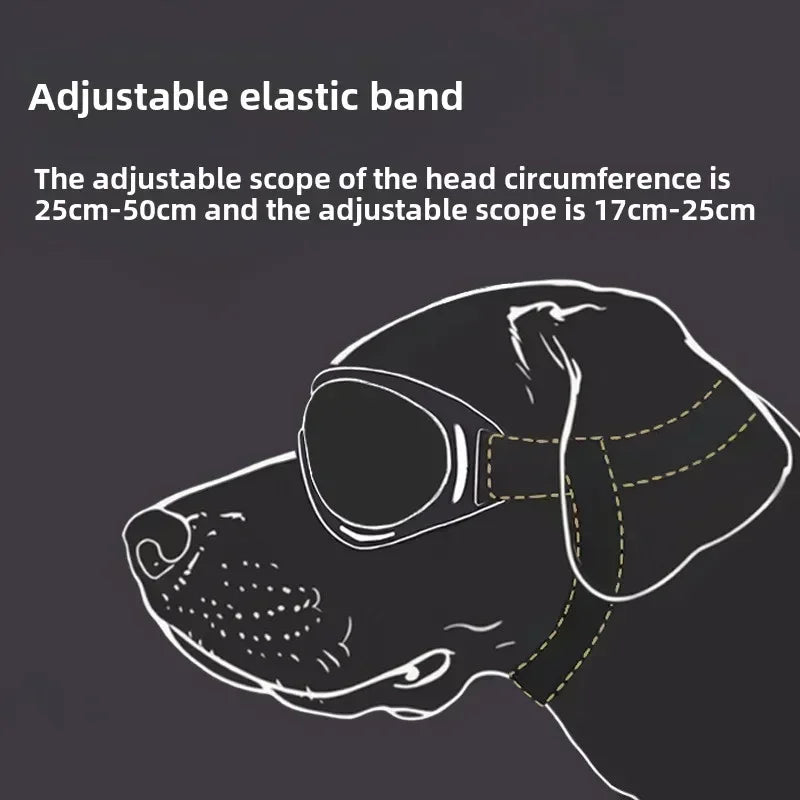 Dog Goggles Anti UV Windproof Adjustable Sunglasses for Outdoor Protection