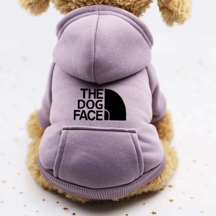Dog Cat Winter Sweater Denim Style Pet Clothes with Pocket Autumn Winter Outfit