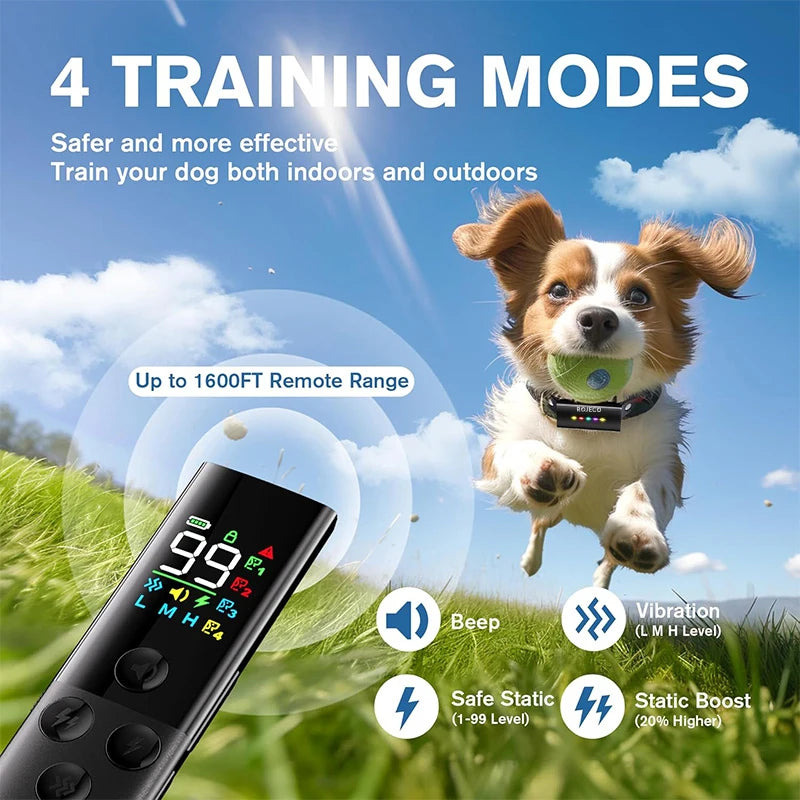 Dog Training Collar with Remote – Waterproof Rechargeable Shock, Vibration & Beep Trainer