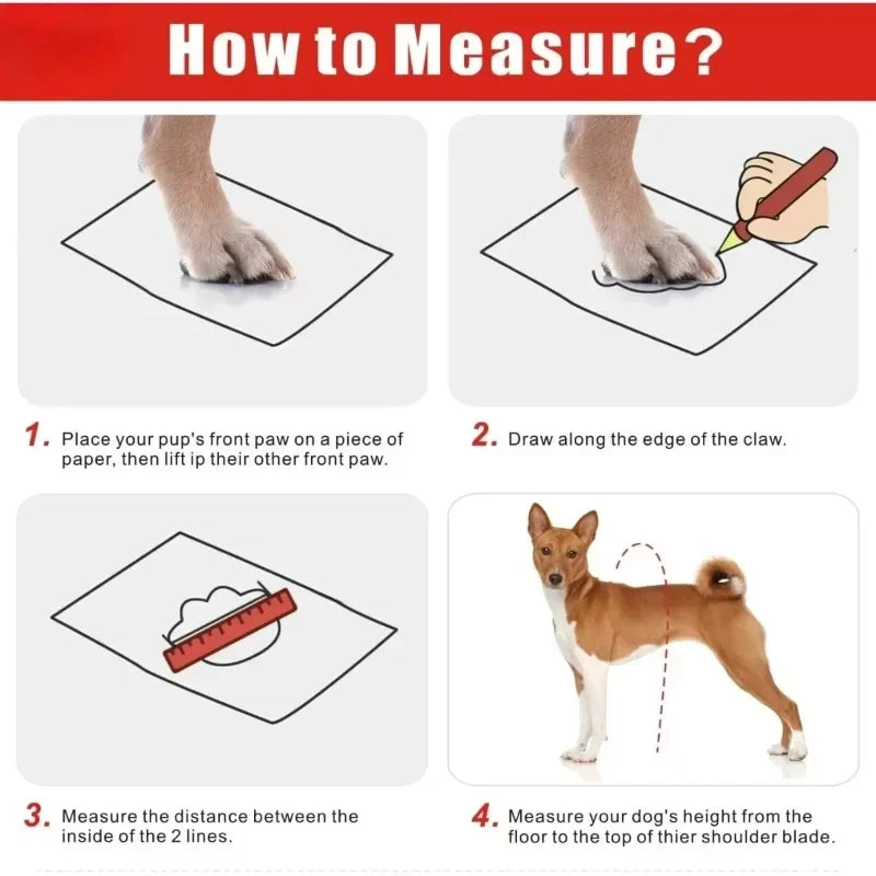 Waterproof Dog Boots with Suspenders Anti-Slip Adjustable Outdoor Shoes