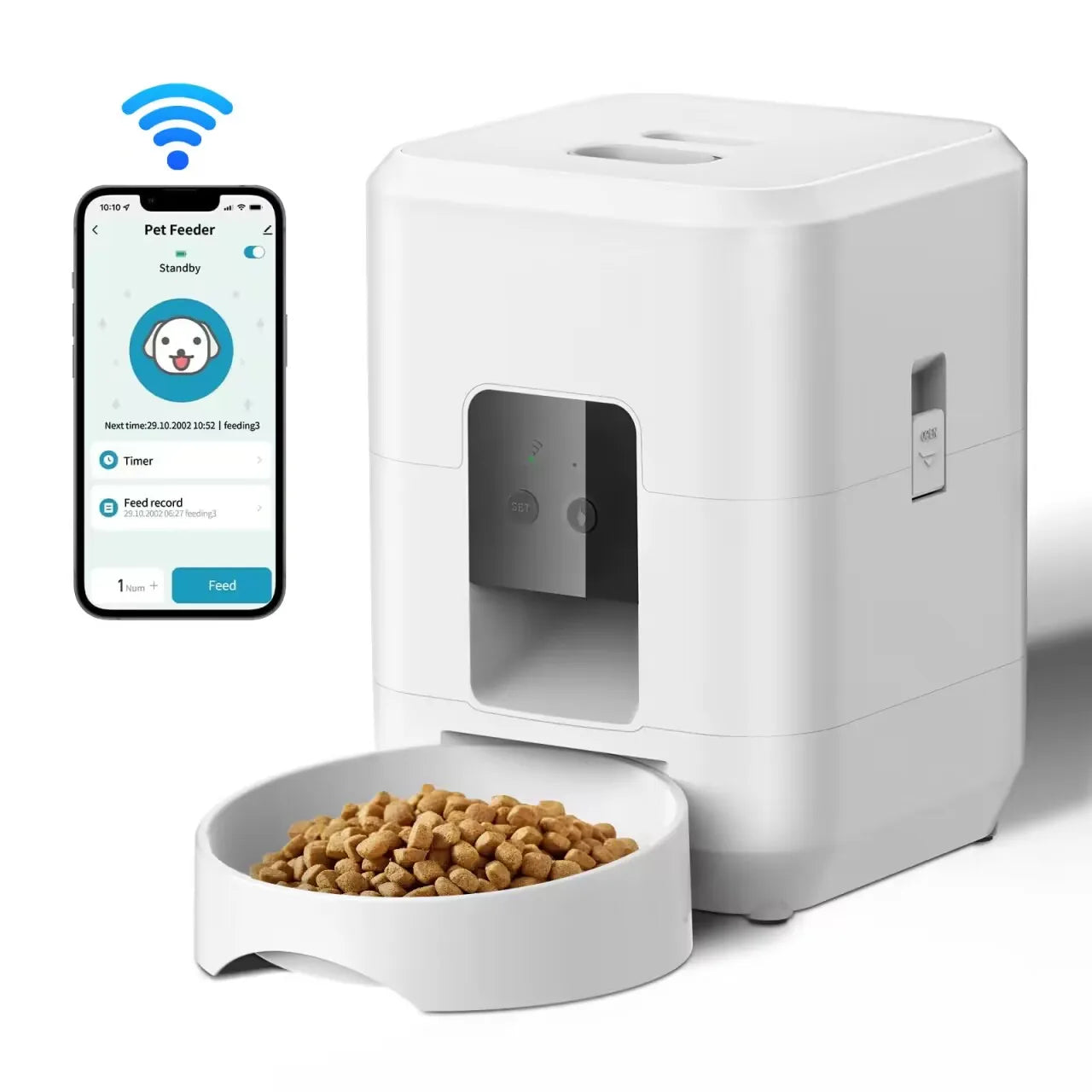 Smart WiFi Pet Feeder 2L with Timer | Automatic Cat & Dog Feeder
