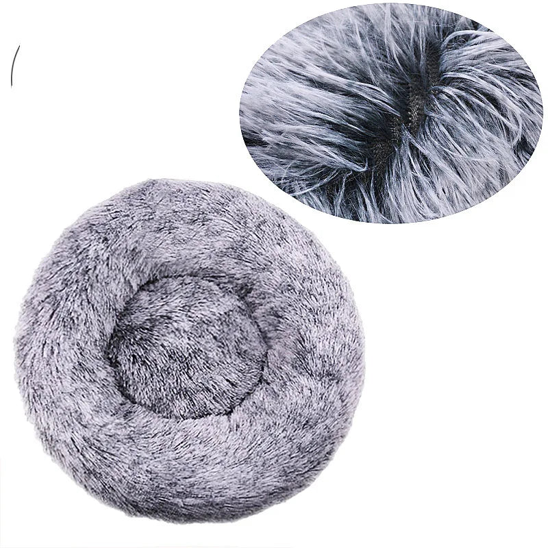 Calming Plush Dog Bed | Ultra Soft Round Washable Pet Bed UK