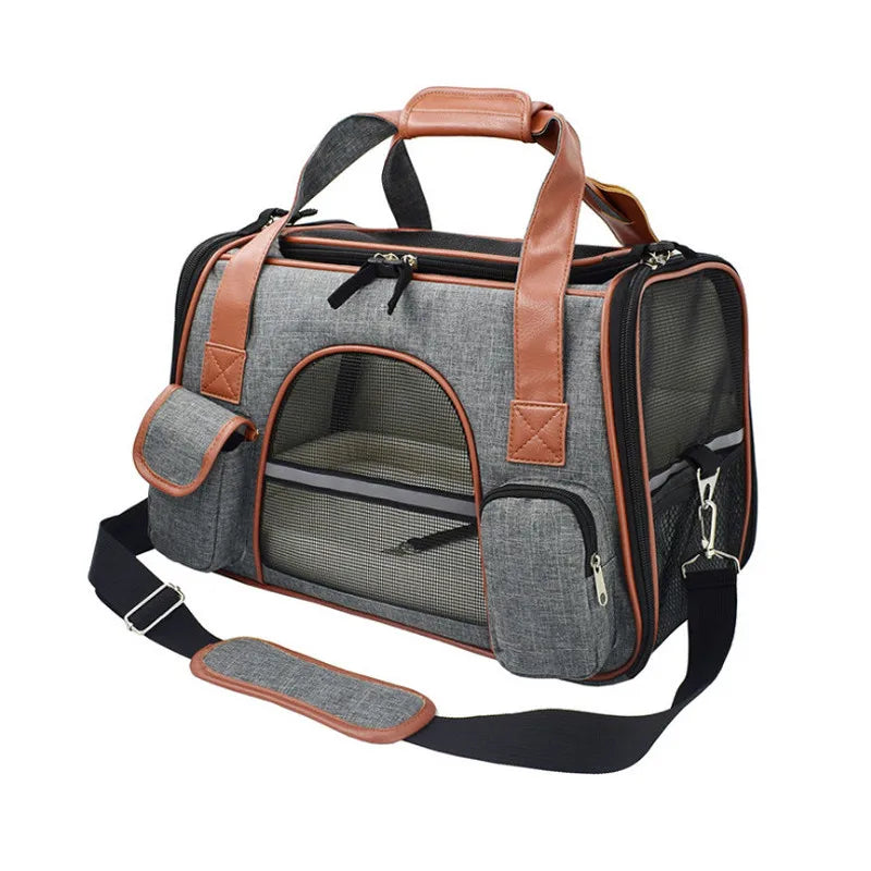 Dog and Cat Carrier Backpack Travel Car Seat Breathable Portable Airline Approved Design